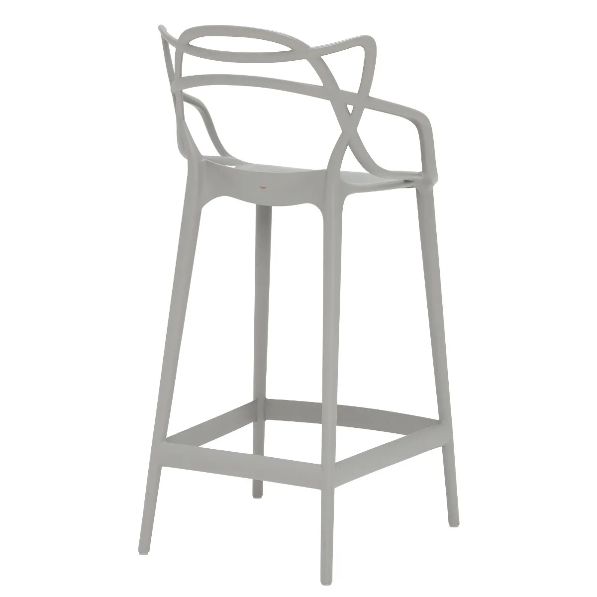 Kartell Masters Low Dining Stool 65Cm, Grey Plastic | Barker & Stonehouse 4