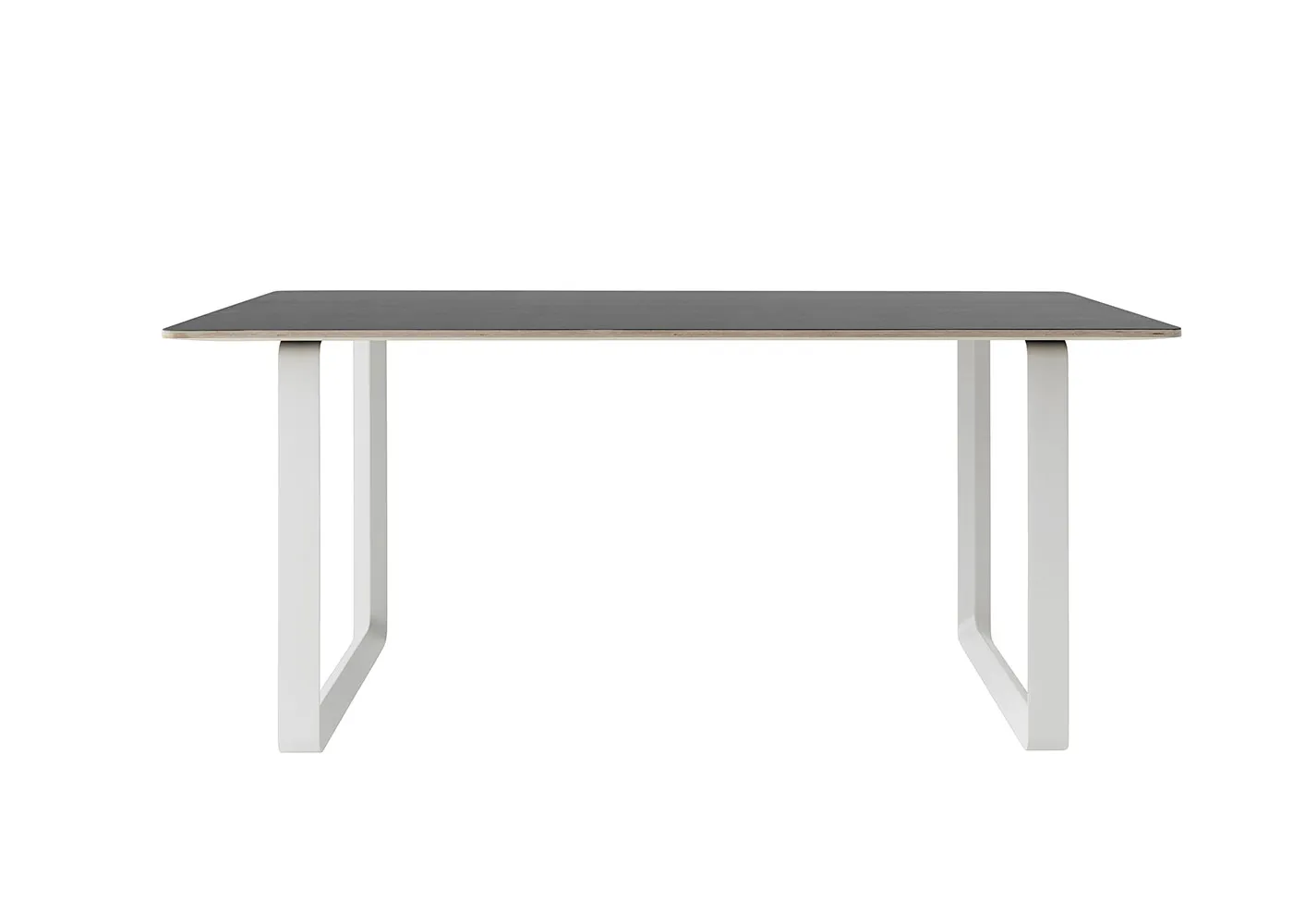 Muuto 70/70 Table 170 x 85cm in Black with White Legs 1