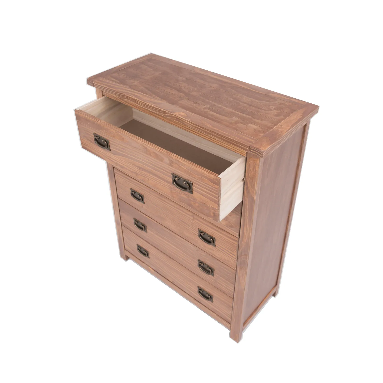 Cabinet Bits Padua 5 Drawer Chest of Drawers Bras Drop Handle in Brown 4