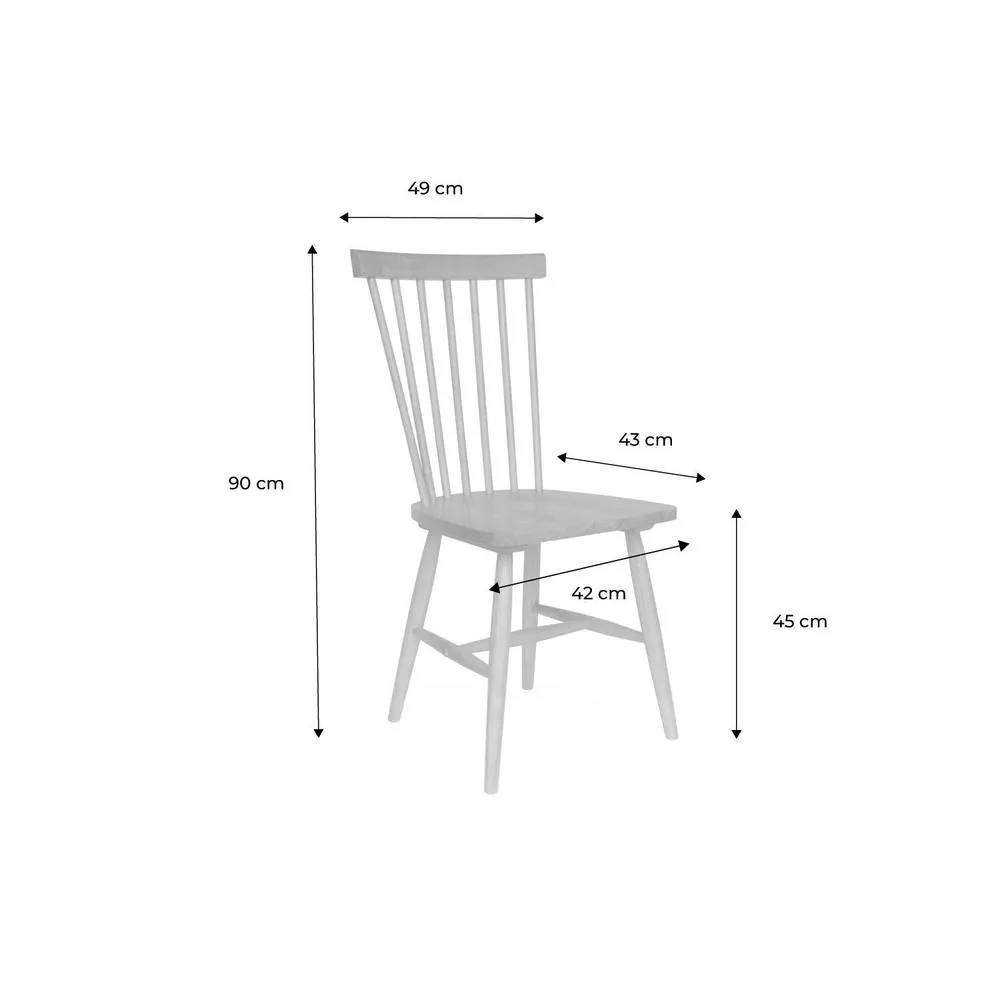 sweeek Pair Of Wooden Dining Chairs in Black 5