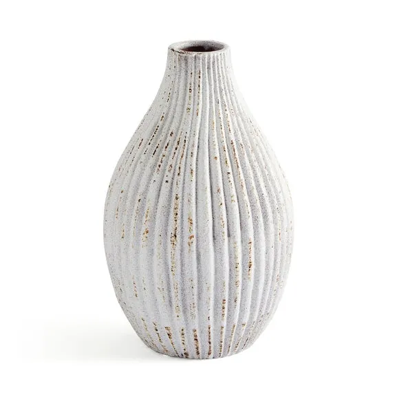 Ribbed Stone Bottle Vase 3