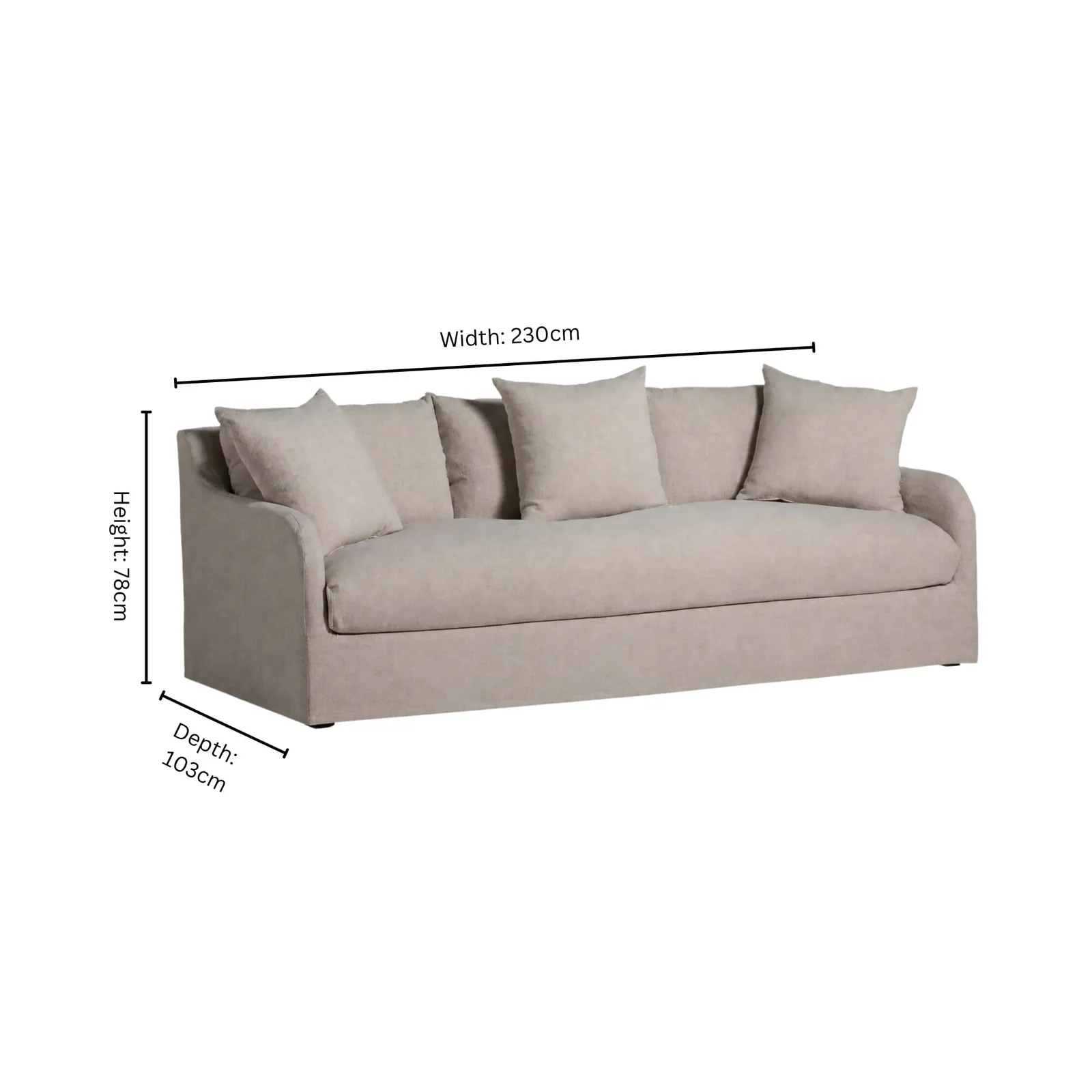 Charlbury 3 Seater Sofa, Orange Fabric | Barker & Stonehouse 5