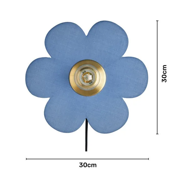 Flower Fabric Plug In Wall Light 6