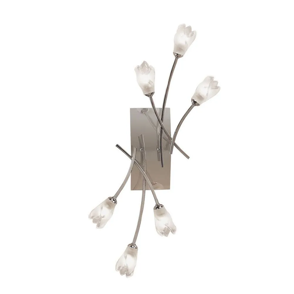 Netlighting Pietra CeilingWall Switched 6 Light G9 Polished Chrome in Grey