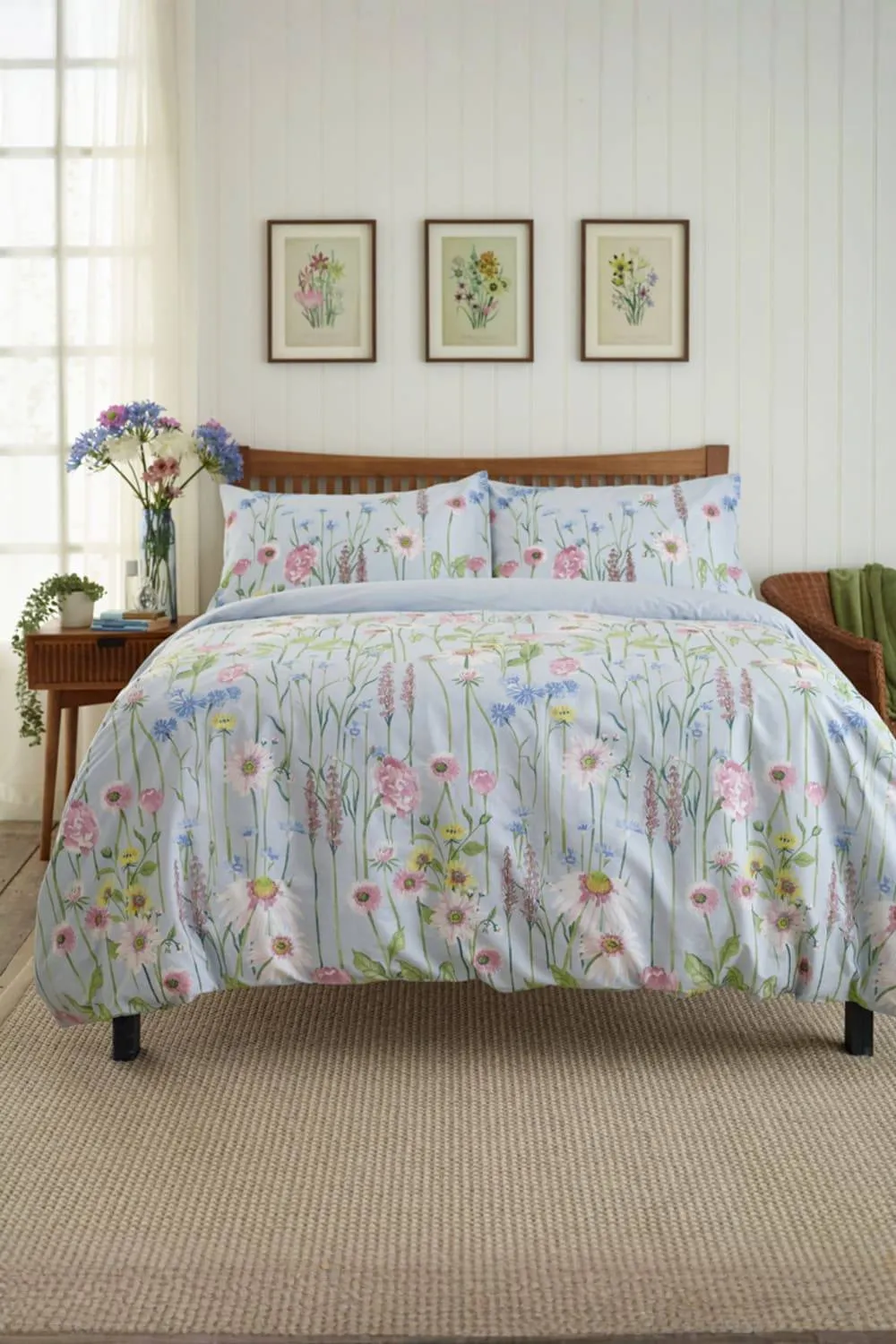 Deyongs Moore Lane Cotton Printed Duvet Set in Blue