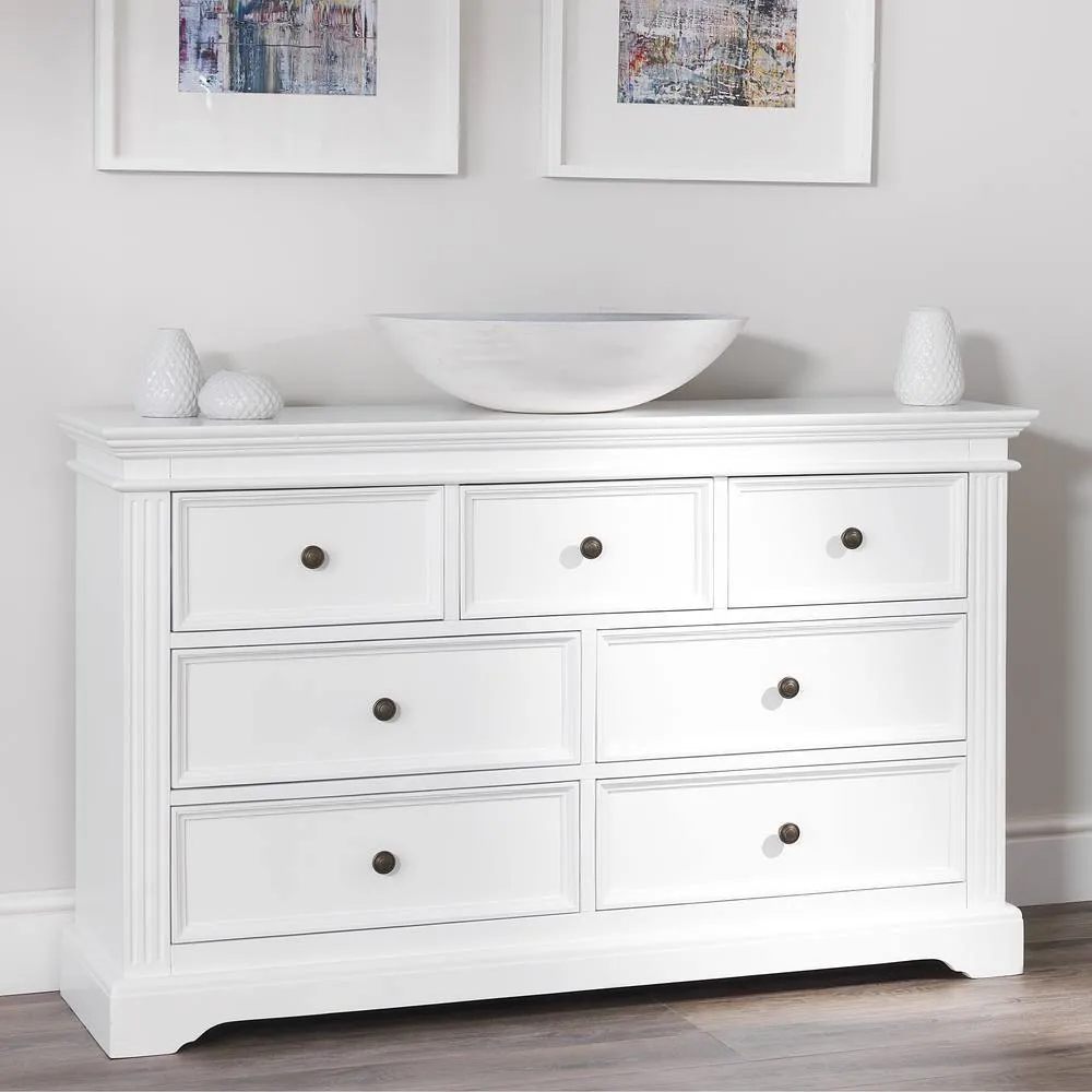 Statement Furniture Gainsborough White 3 Over 4 Chest of Drawers 3