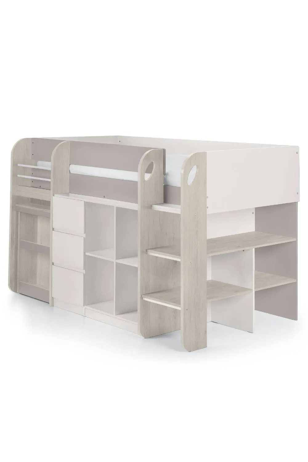 Julian Bowen Saturn Midsleeper Cabin Bed with Desk in Taupe 3