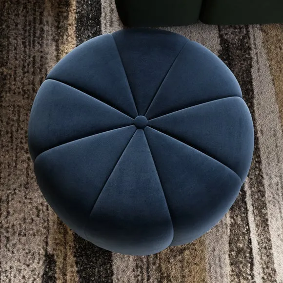 Pumpkin Velvet Footstool 4