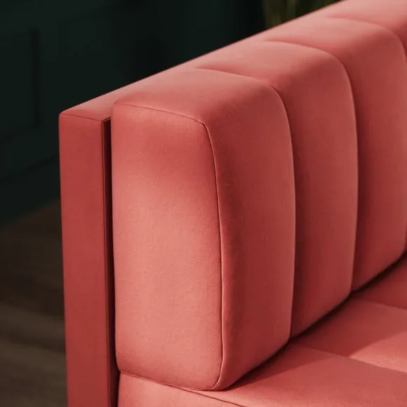Amali Long Dining Bench, Matte Plush Velvet 3