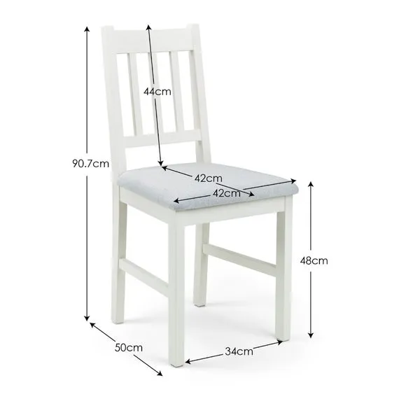 Coxmoor Set of 2 Dining Chairs, Ivory Faux Linen 5
