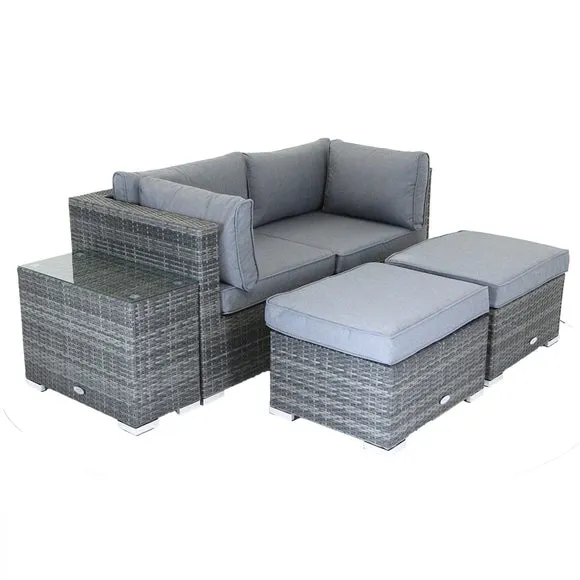 Multifunctional 2 Seater Grey Lounger Set 5