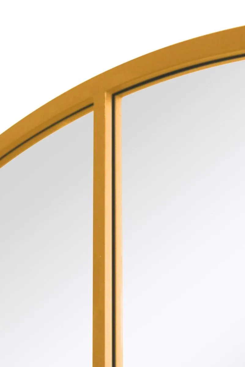 MirrorOutlet Gold Large Circular Window Metal Garden Wall Mirror (200x200cm) 4