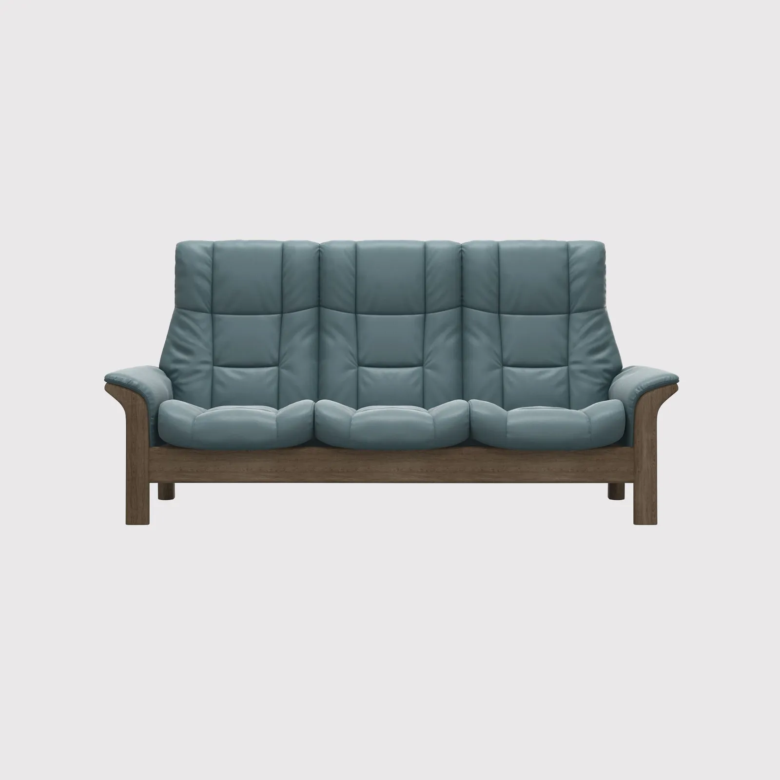 Stressless Windsor 3 Seater Recliner Sofa, Blue Leather | Barker & Stonehouse 1