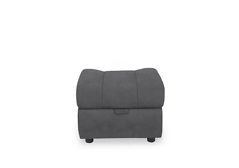 Aero Fabric Storage Footstool - Manhattan Charcoal