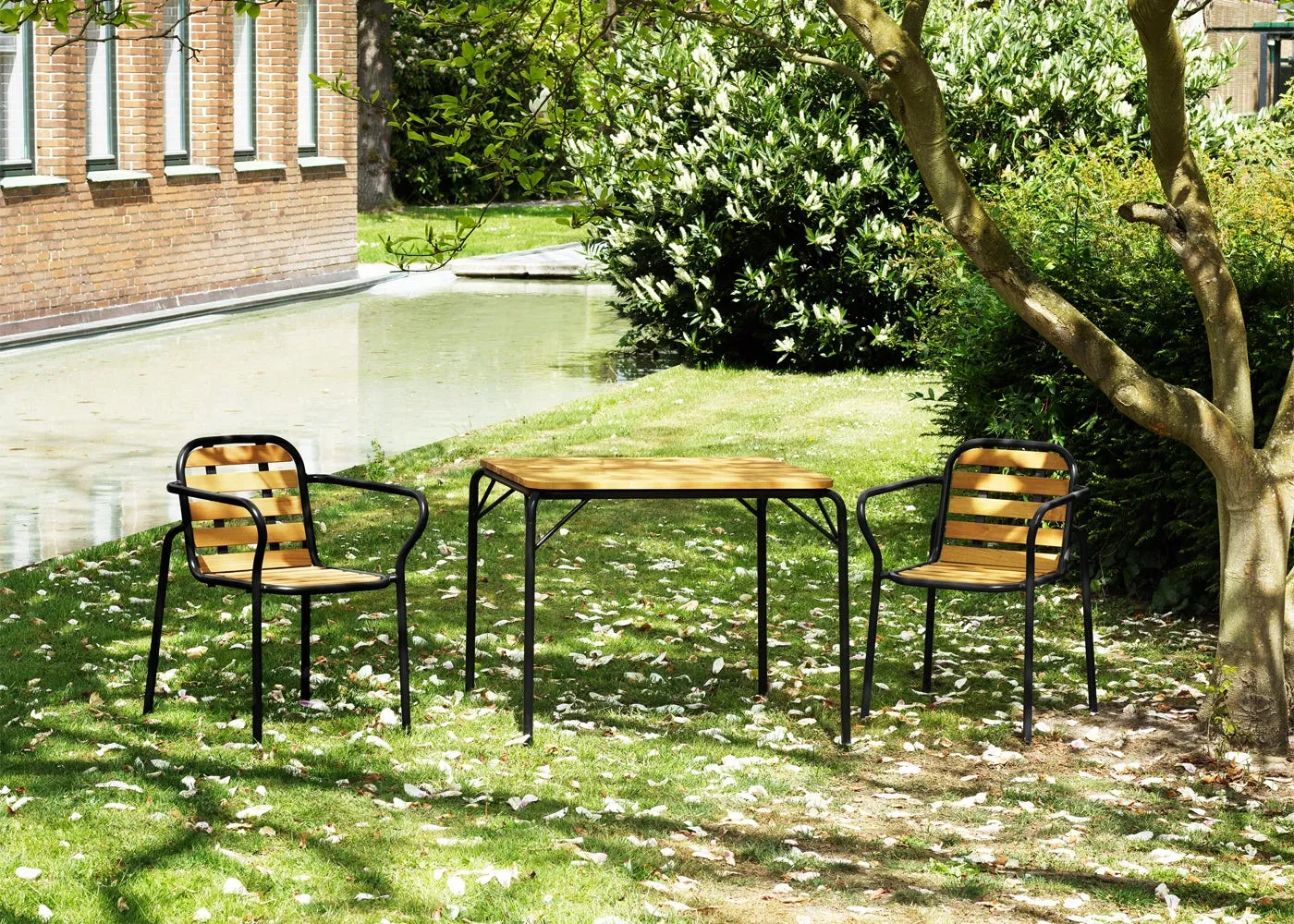 Normann Copenhagen Vig Outdoor Dining Table 80x90cm in Black 2