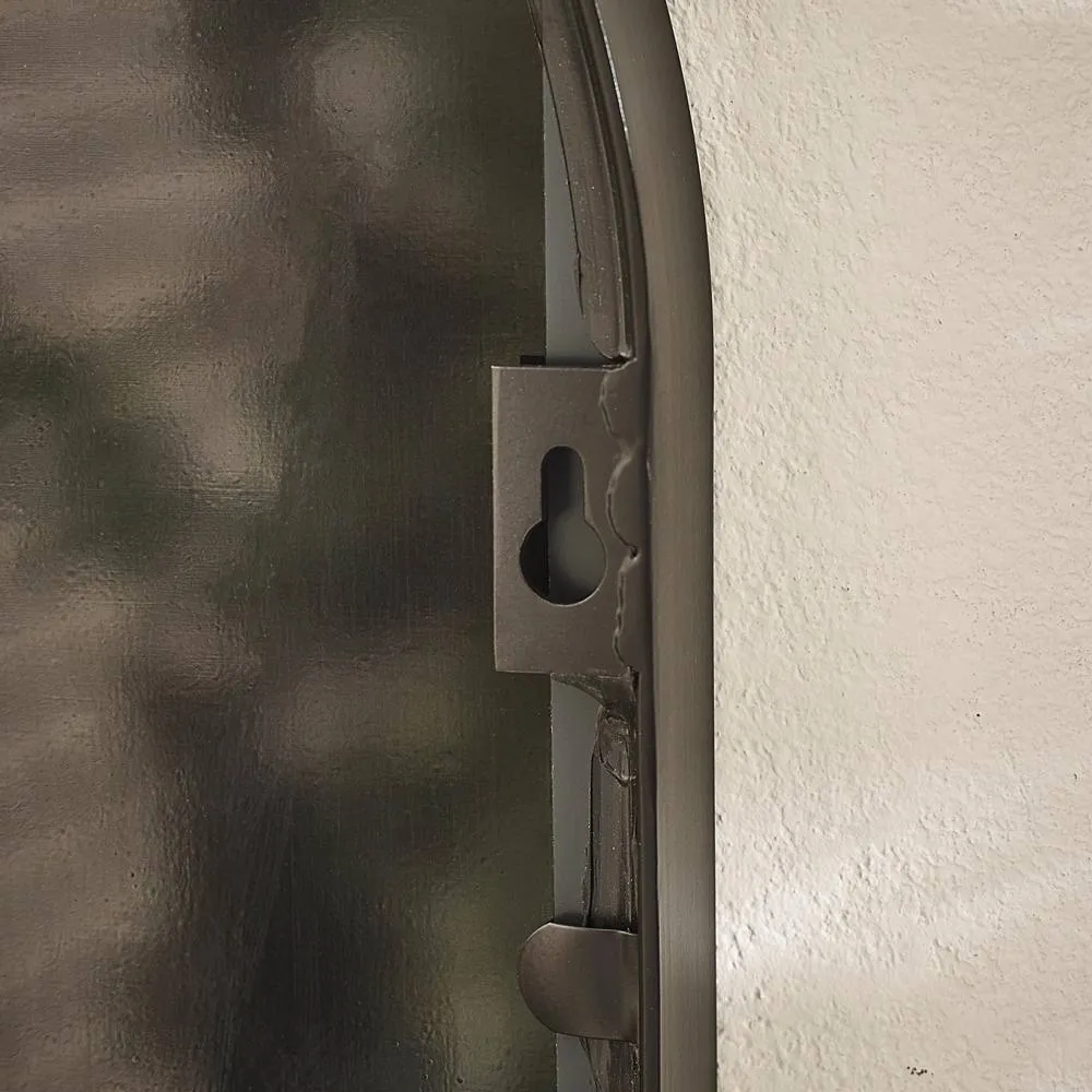 FurnitureboxUK Harris Black Large Arched Window 120x40cm Garden Mirror 4