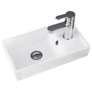 Wickes Malmo Gloss White J Pull Freestanding Vanity Unit & Basin - 850 x 400mm 2