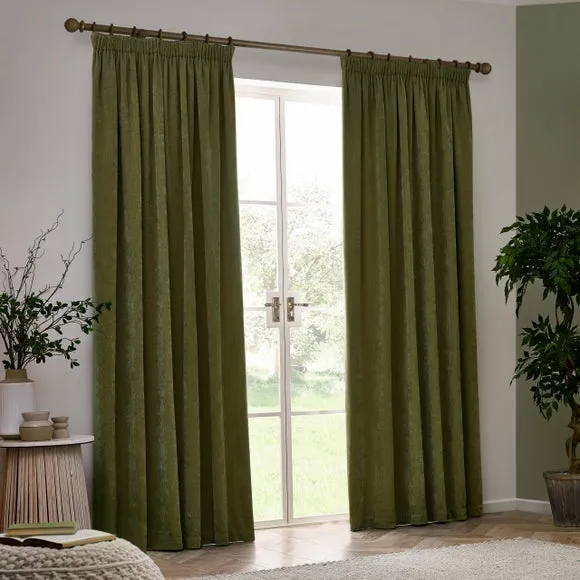Yard Chenille Pencil Pleat Curtains 1