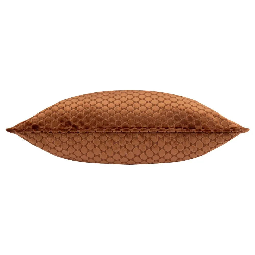 Paoletti Neptune Velvet Cushion in Copper 3