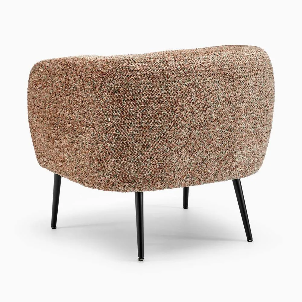 FurnitureboxUK Veda Fabric Accent Tub Chair in Orange 6