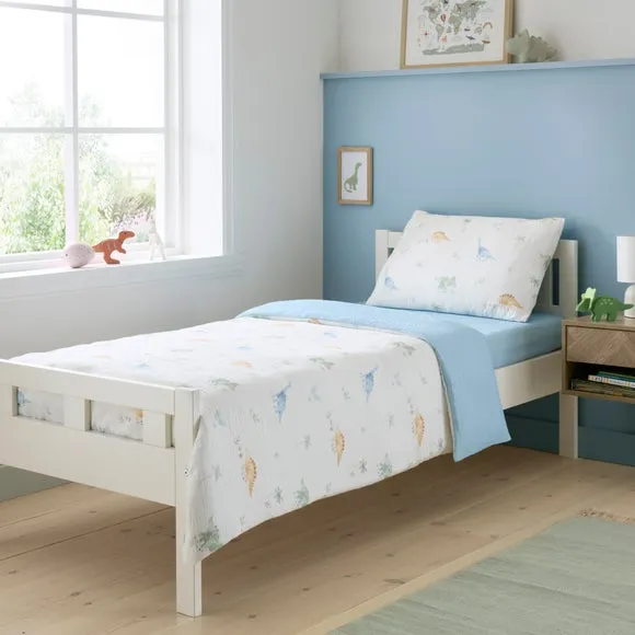 Dinosaur Cotton Muslin Quilt Cover & Pillowcase Set