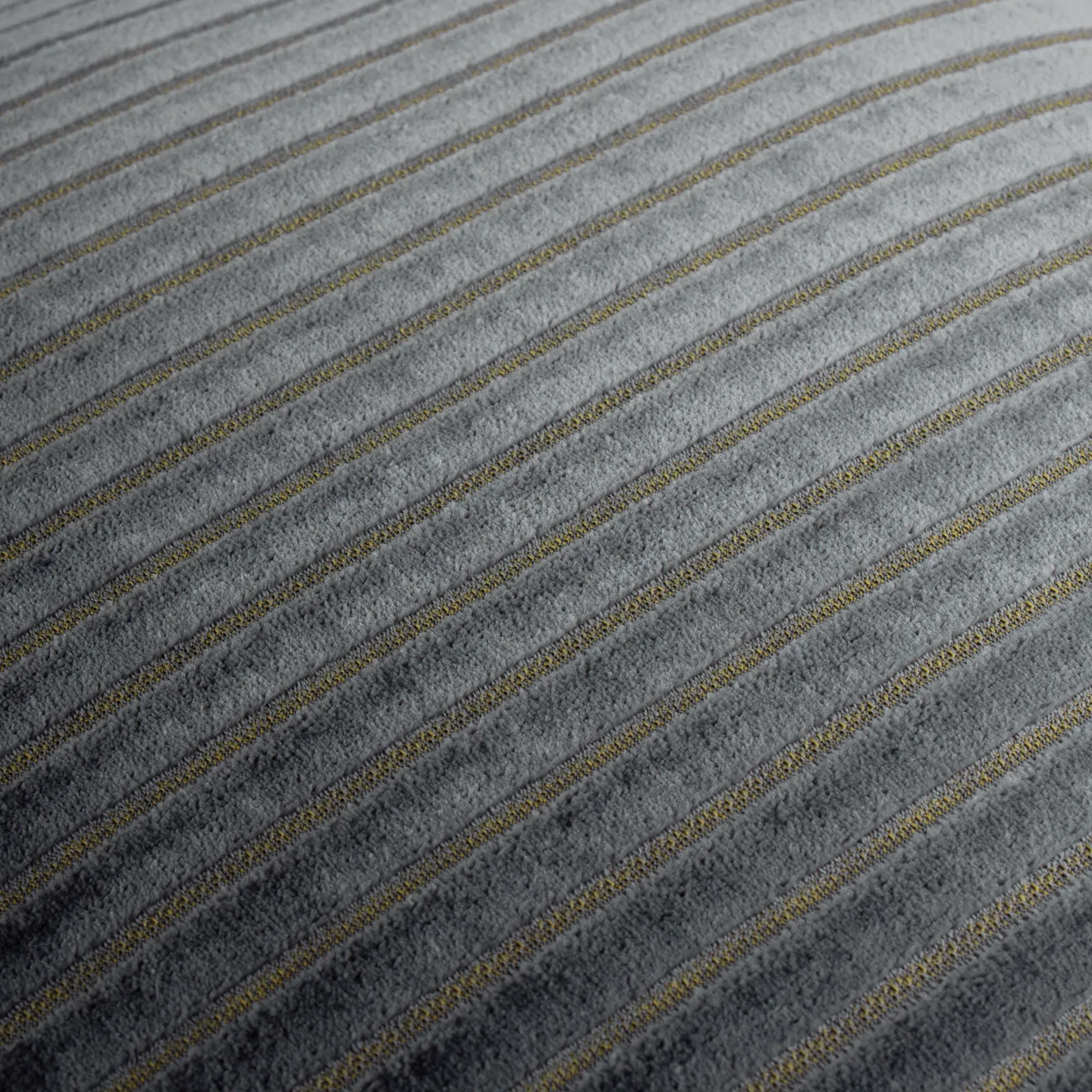 Paoletti Savoy Stripe Velvet Cushion in Charcoal 5