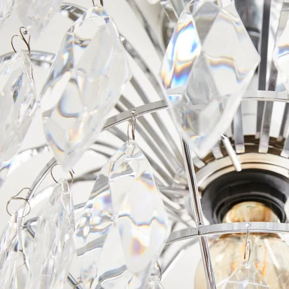 Parla Chrome Semi Flush Ceiling Light 3