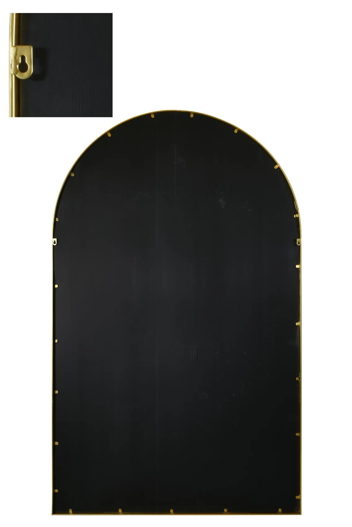 MirrorOutlet Gold Framed Arched Leaner/Wall Garden Mirror 75" x 47" (190x120CM) 6