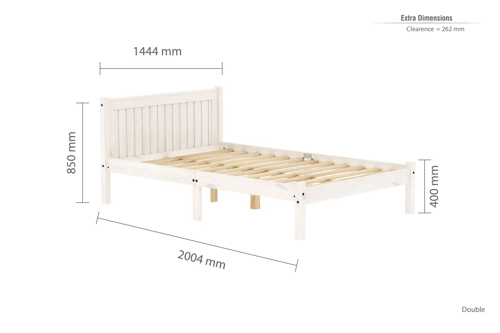 Birlea Trent Bed in White 6