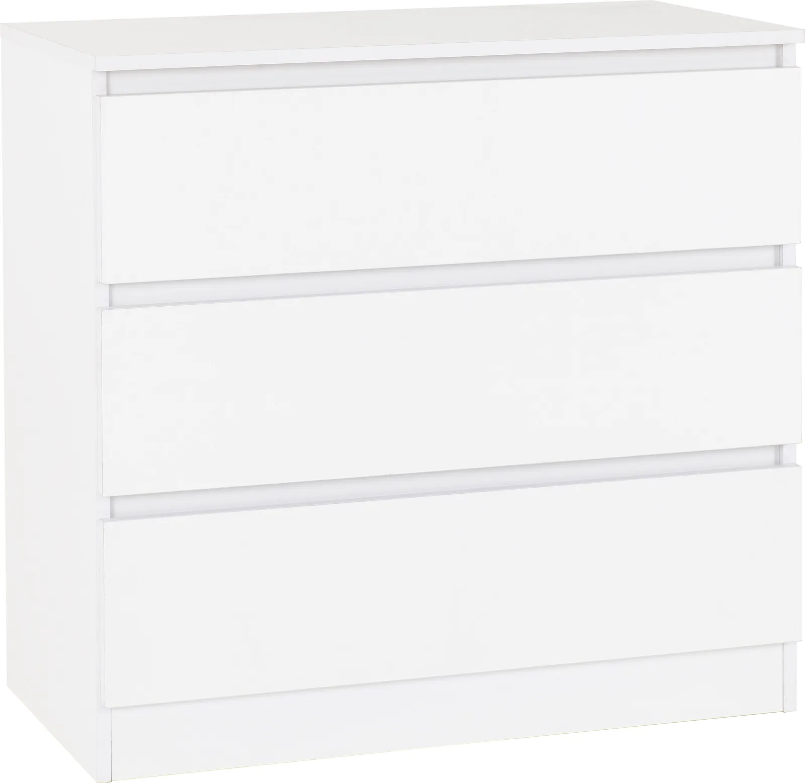 Seconique Malvern 3 Drawer Chest in White 2