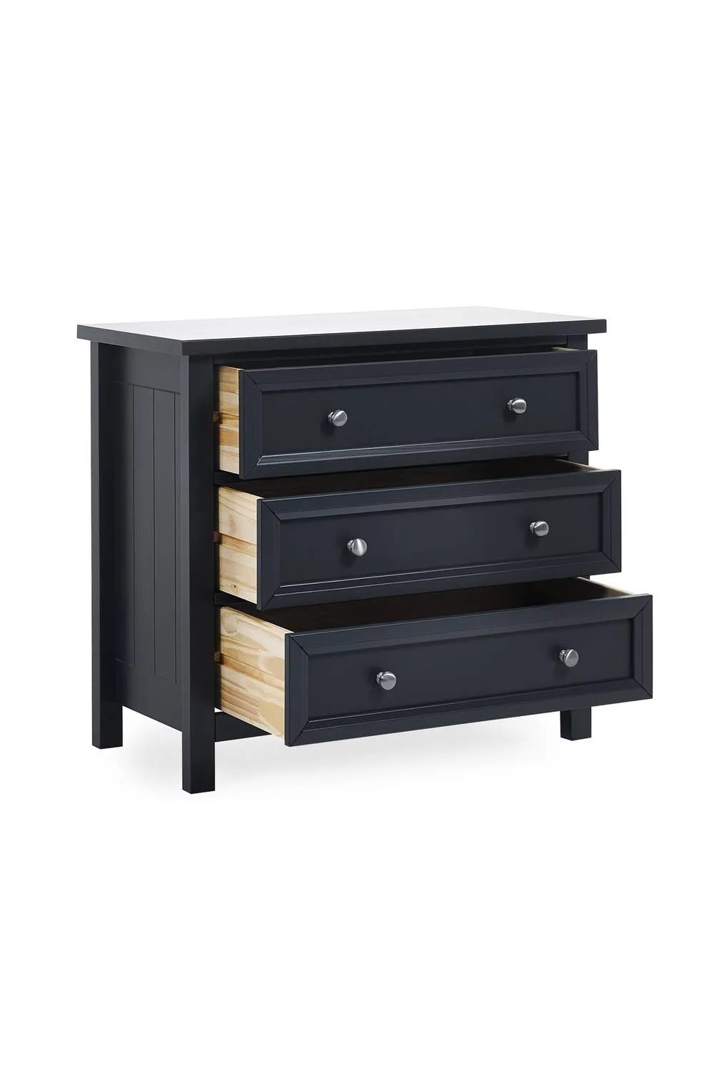 Julian Bowen Maine 3 Drawer Wide Chest in Black 5