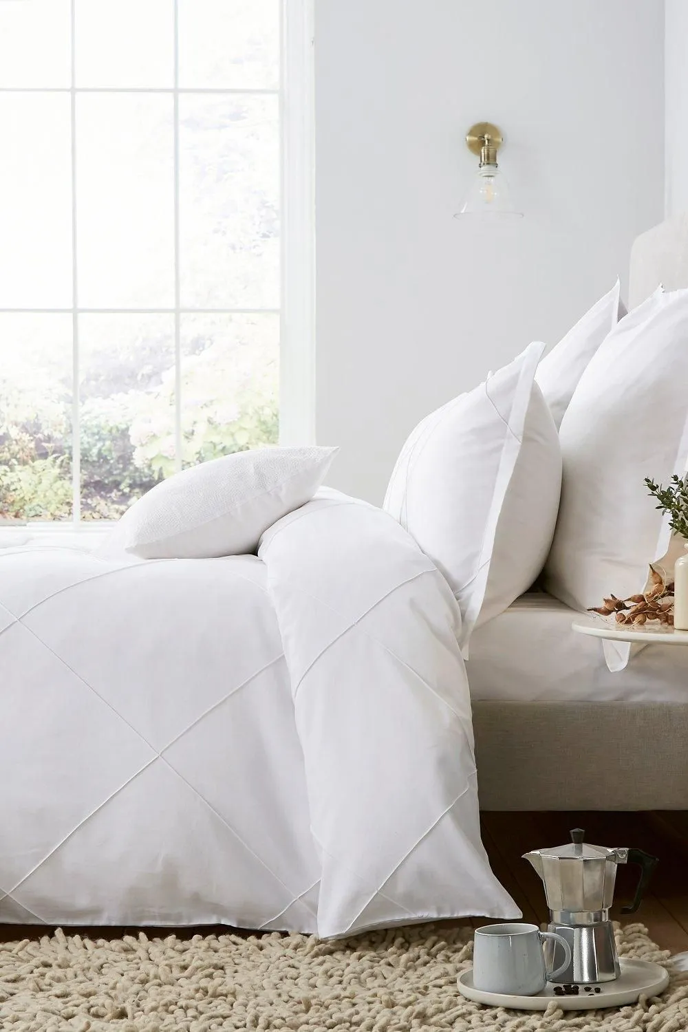 Murmur 'Cora' Cotton Sateen Oxford Pillowcase in White 3