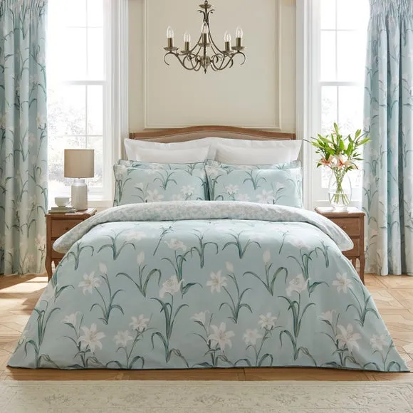 Dorma Wildmere 300 Thread Count 100% Cotton Sateen Duvet Cover & Pillowcase Set 1