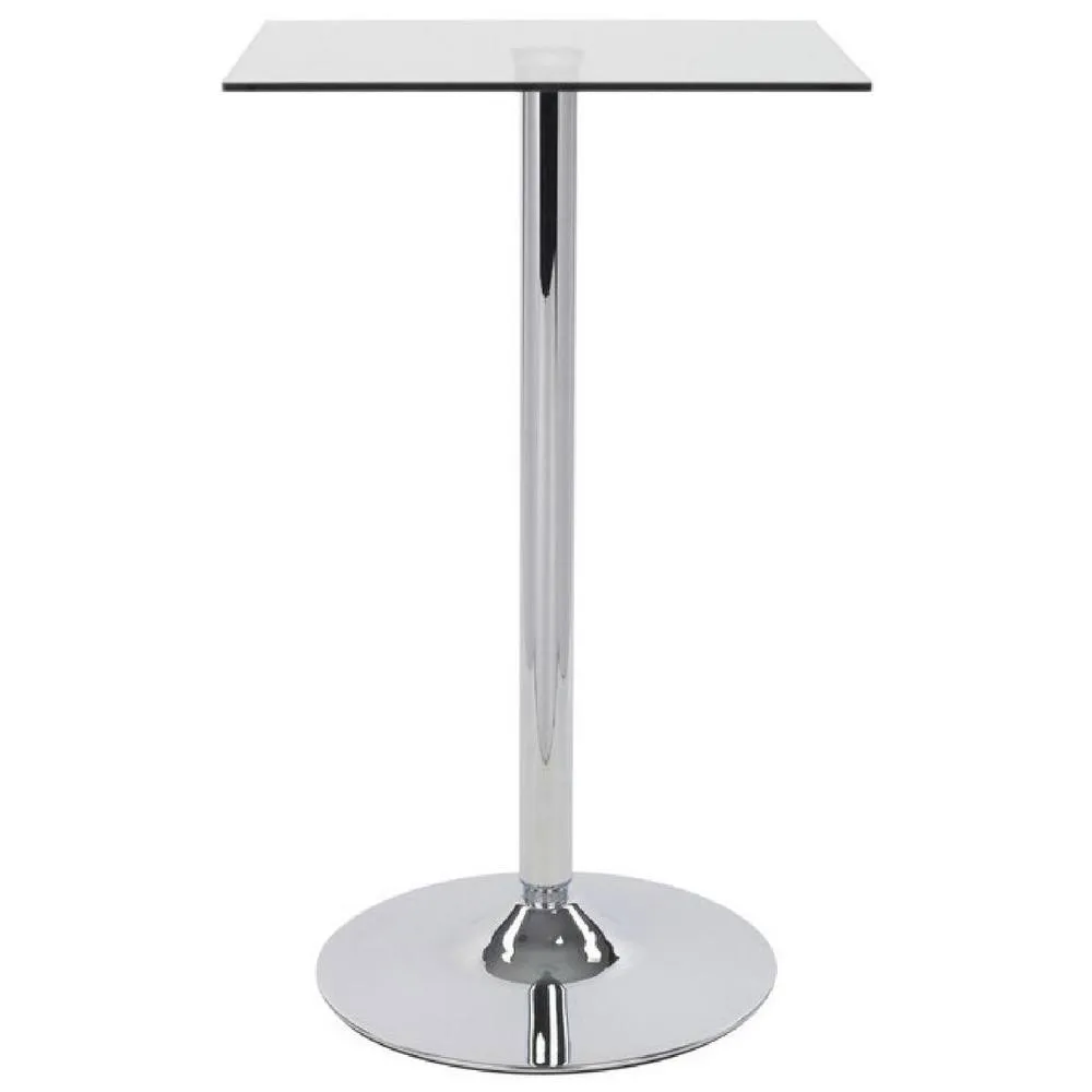 netfurniture Horizon Poseur Table Square Clear Glass