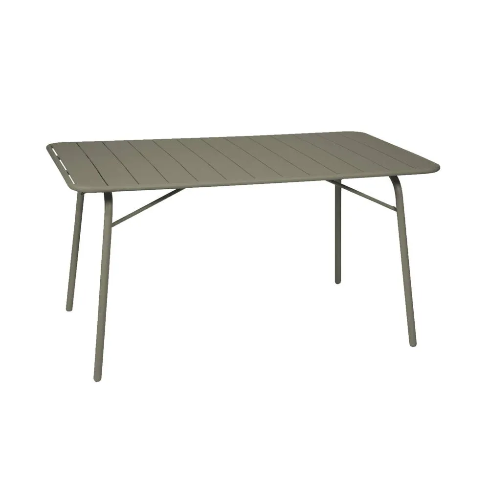 sweeek 4-seater metal folding garden table 140cm in Khaki 2