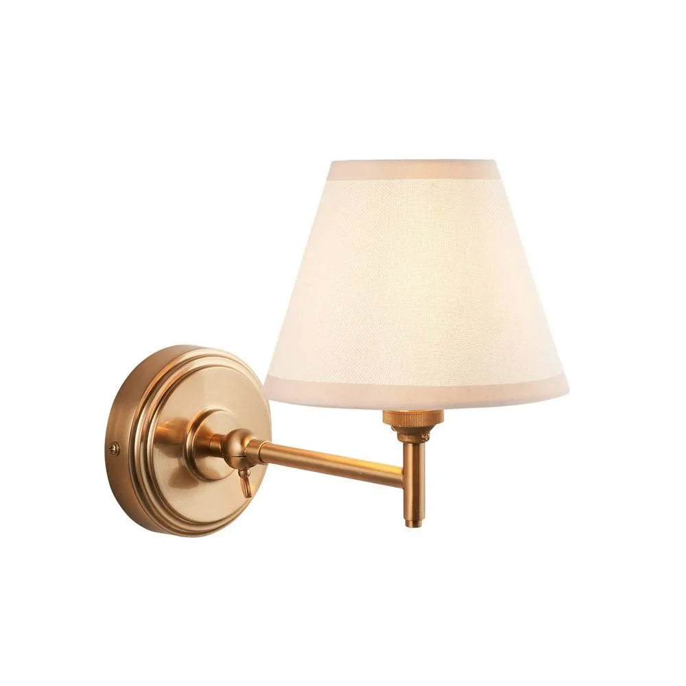 Netlighting Step Fold Wall Light Fabric Ivy Shade 16cm B22 in White