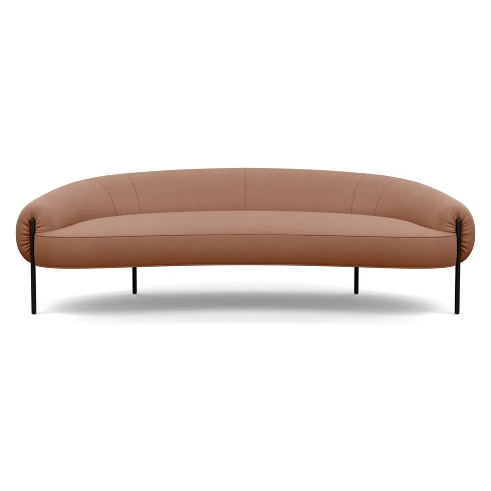 Heal's Isola 3 Seater Sofa Siena Cotton Clay Black Feet