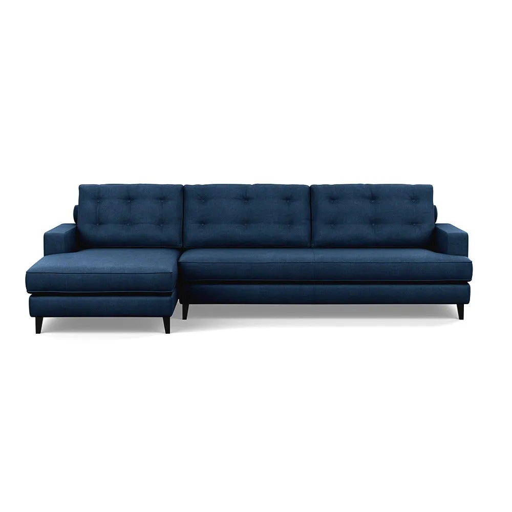 Heal's Mistral Left Hand Corner Sofa Capelo Linen-Cotton Inkspot Black Feet 1