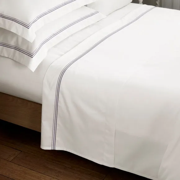 Dorma Rovello Embroidery 100% Cotton Flat Sheet 1