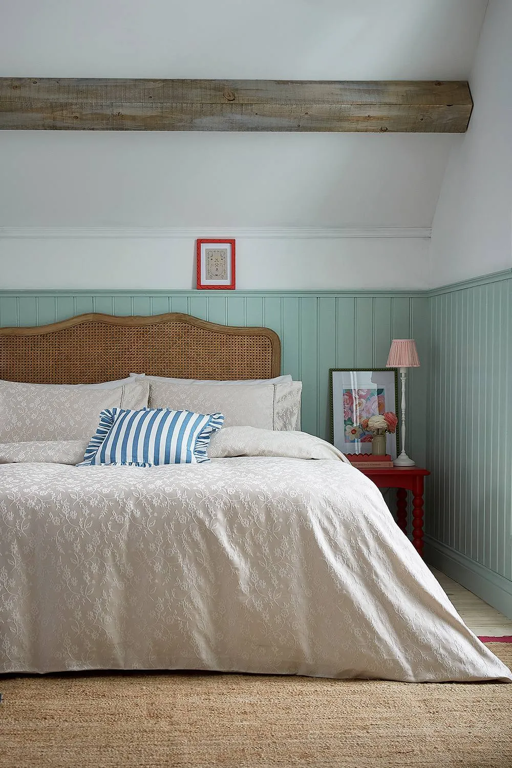 Helena Springfield 'Candy Stripe' Cotton Cushion in Aqua 5