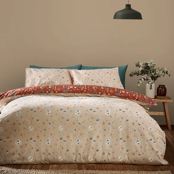 Catherine Lansfield Enchanted Twilight Animals Reversible Duvet Cover & Pillowcase Set 3