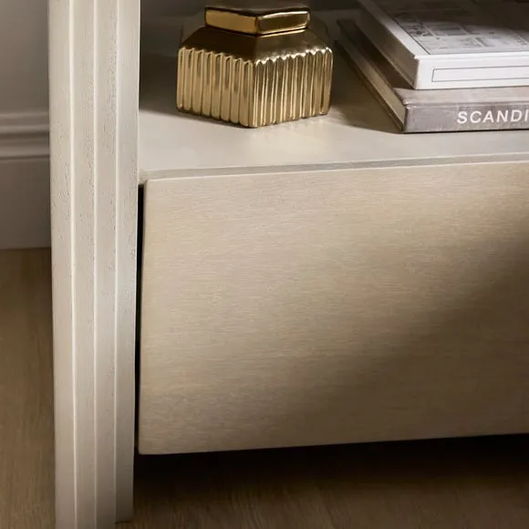 Romy Wide 1 Drawer Bedside Table, Mango Wood 4