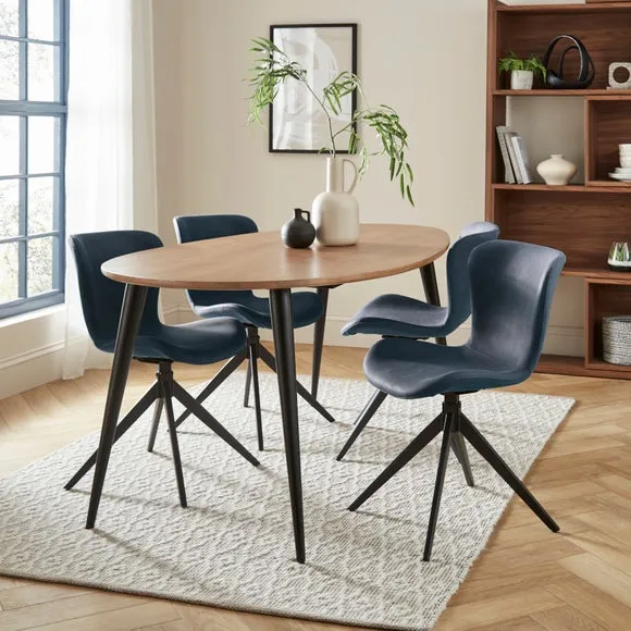 Lennie Set of 2 Dining Chairs, Faux Leather 2