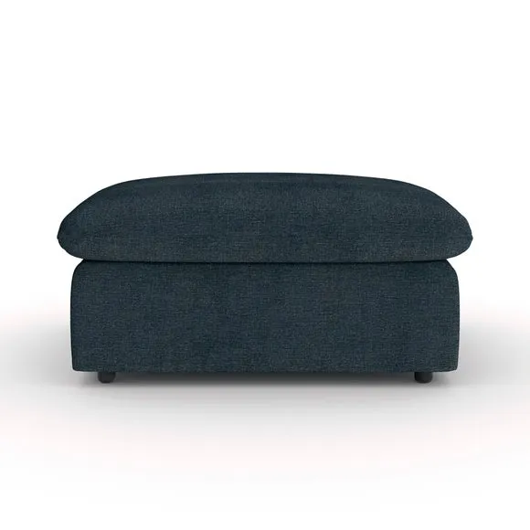 Aspen Textured Faux Linen Footstool 5
