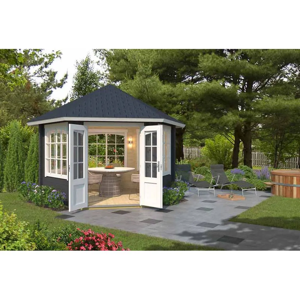 Lasita Maja Ltd Ilmenau-Log Cabin, Garden Room, Home Office - L420xW363.7xH306.7 cm in Light Tan 3