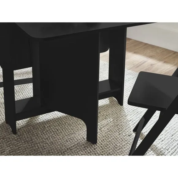 Gatan Gateleg Table With 2 Chairs 5