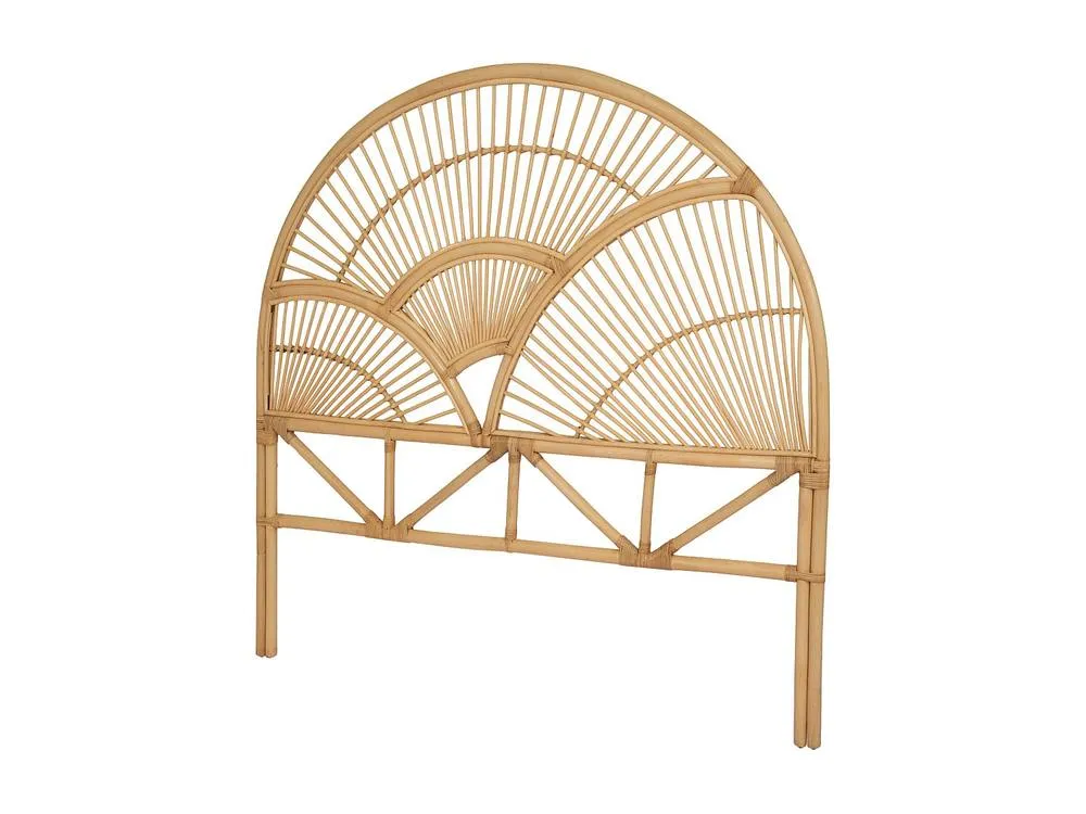 Vente-unique Headboard 140 Cm - Wicker - Natural - EFELA in Light Oak 6