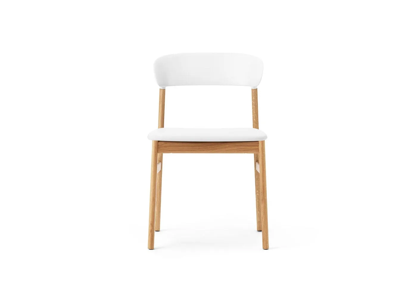Normann Copenhagen Herit Dining Chair Spectrum White Leather Oak Legs
