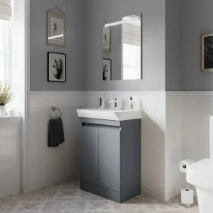 Wickes Easton Monument Grey Vanity Unit - 800 x 600mm 2