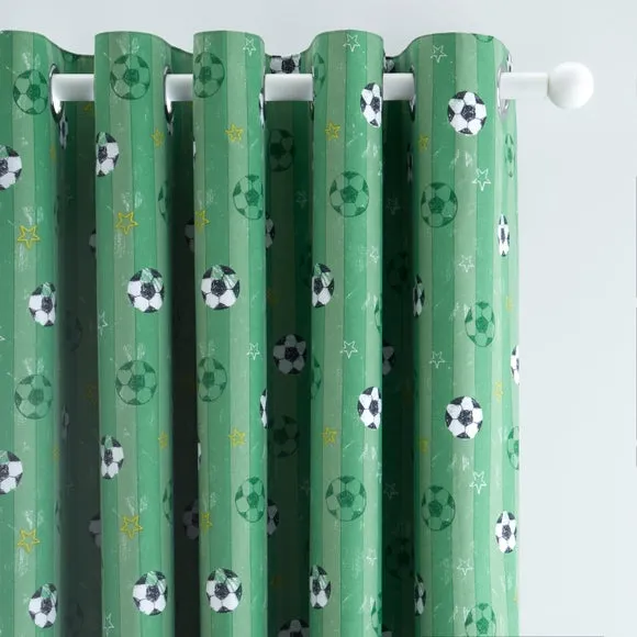 Football Pitch Blackout Eyelet Curtains